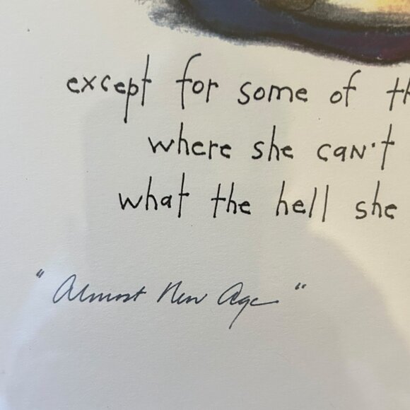 Brian Andreas Signed Print, Matted Framed "Almost New Age" 2002 - Picture 3 of 4